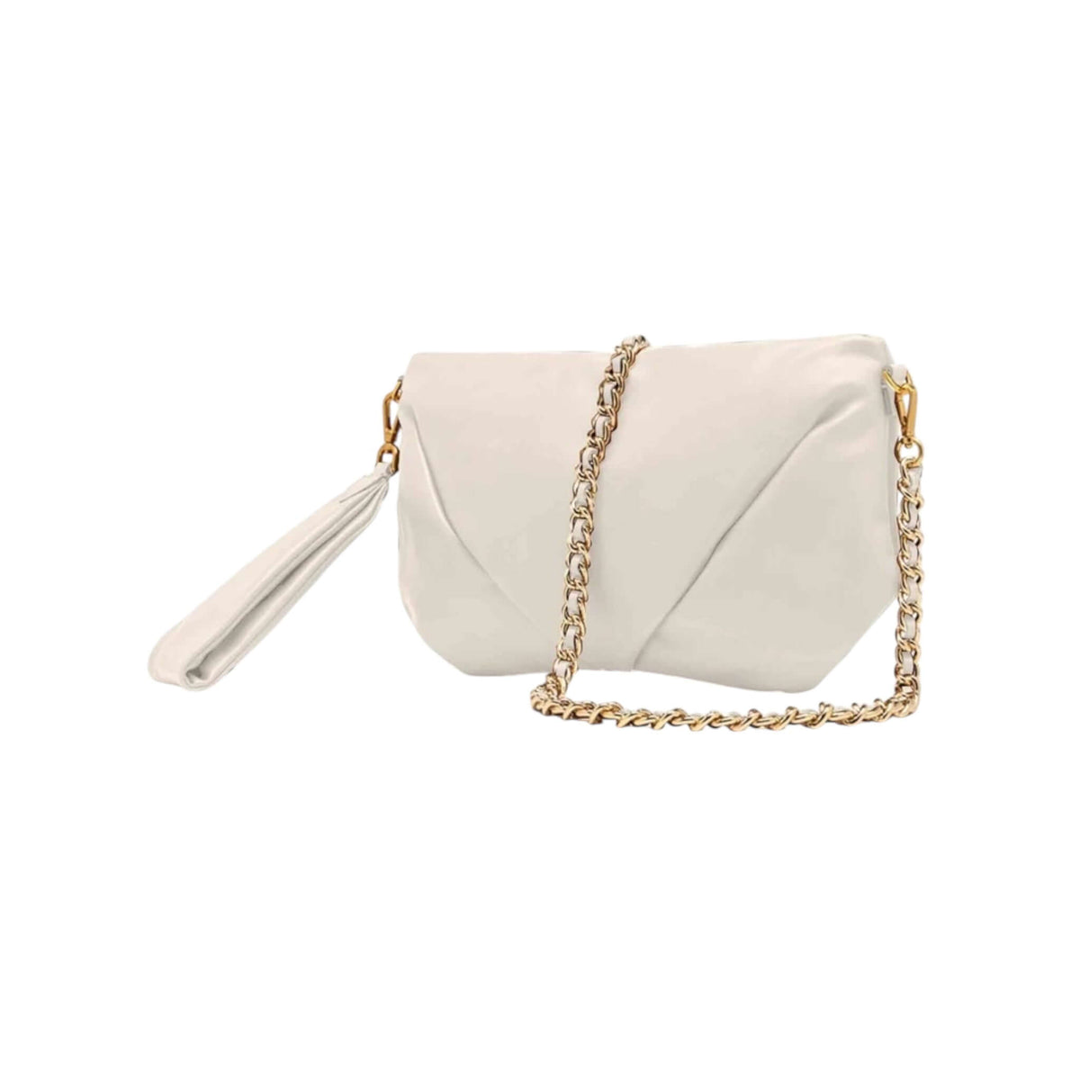 ALLEGRA clutch by Gianni Chiarini, modern design, soft leather, stylish evening bag with chain strap.