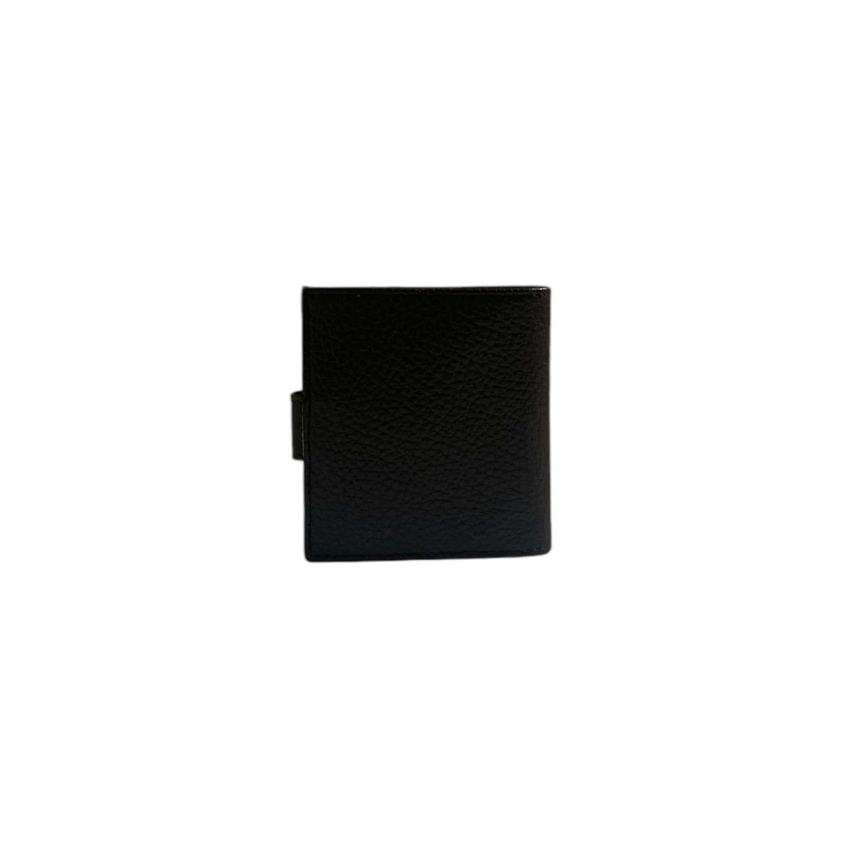 Portamonete Micron in pelle martellata nera, accessorio elegante e pratico per custodire monete.